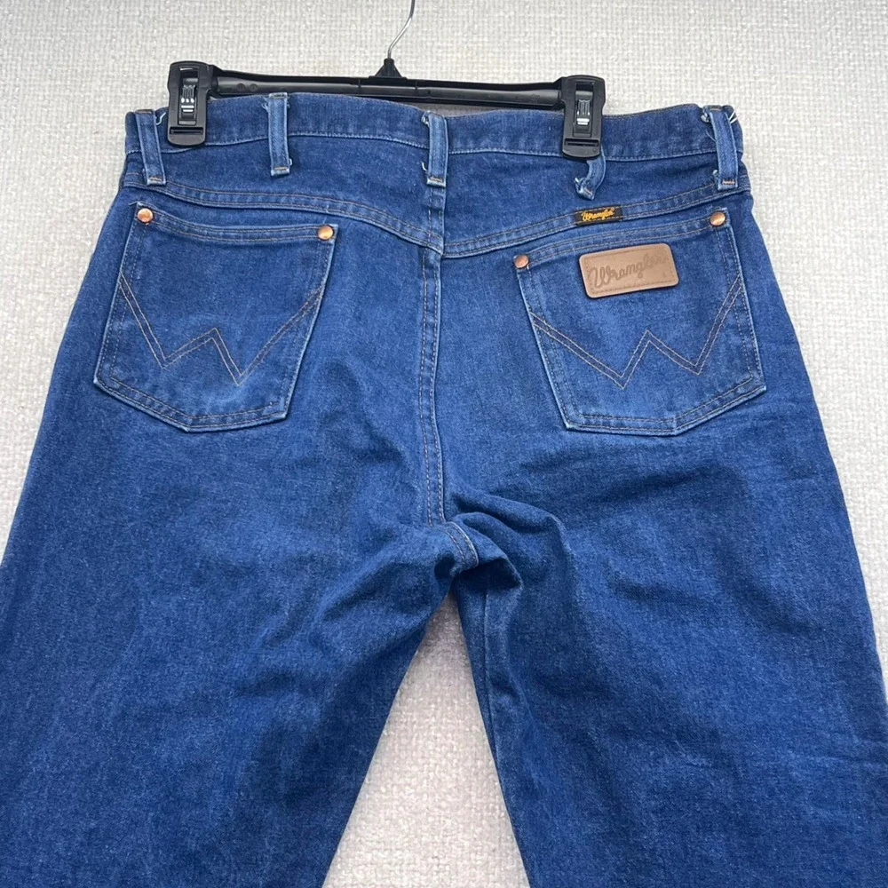 Wrangler‎ 13MWZ Cowboy Cut Jeans Men's 35x32 Blue Denim Original Fit Zipper Leg